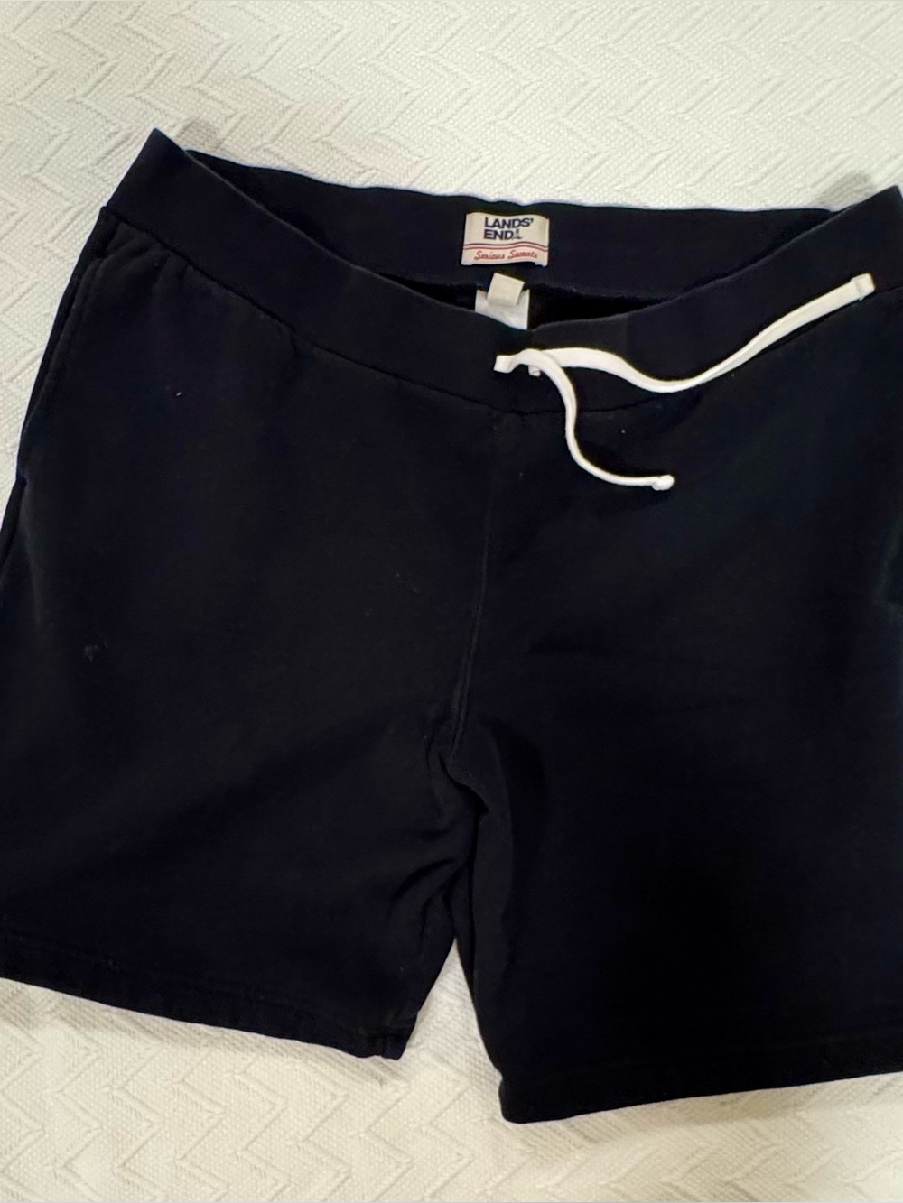 Lands' End MEN’s SERIOUS SWEATS Drawstring Fleece Shorts